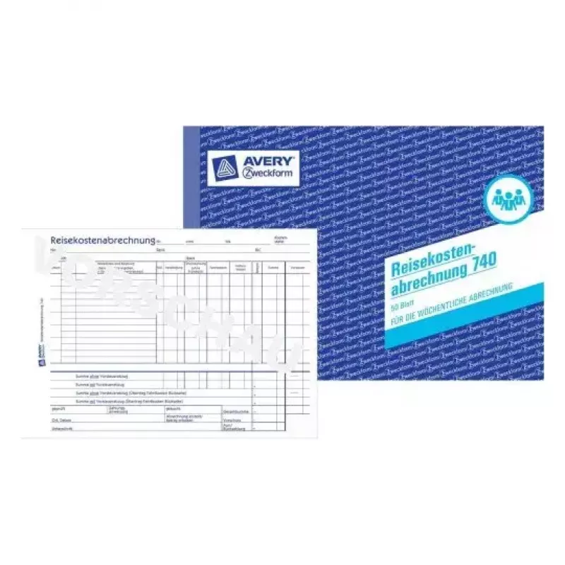 Administravimo knyga Avery 740 mėlyna balta