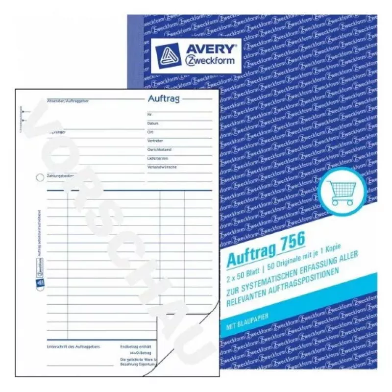 Administravimo knyga Avery 756 mėlyna balta