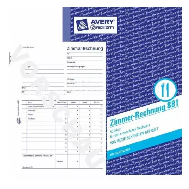 Administracinė knyga Avery 881 mėlyna balta