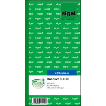 Neadhezyvinė etiketė Sigel BO001 žalia stačiakampė 105 x 200 mm