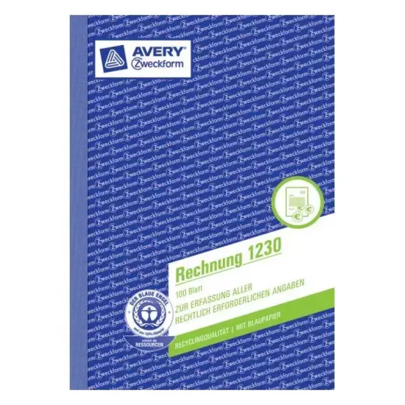 Administravimo knyga Avery 1230 Mėlyna Balta