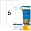 Patikimos etiketės HERMA A4 70x148,5 mm baltos popieriaus/plėvelės perforuotos nelipnios 600 vnt.