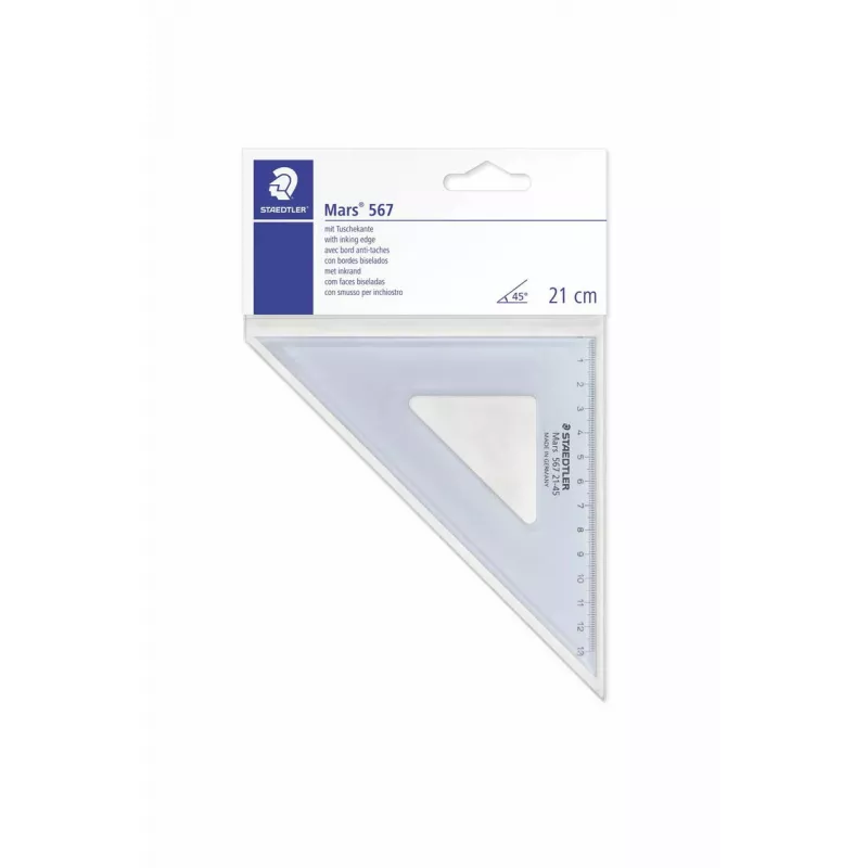 Stalinė liniuotė Staedtler Mars 567 210 mm Plastikinė Mėlyna Skaidri