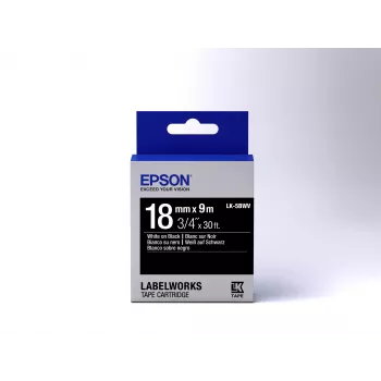 Epson kasetė etiketėms Vivid LK-5BWV balta/juoda 18mm (9m)