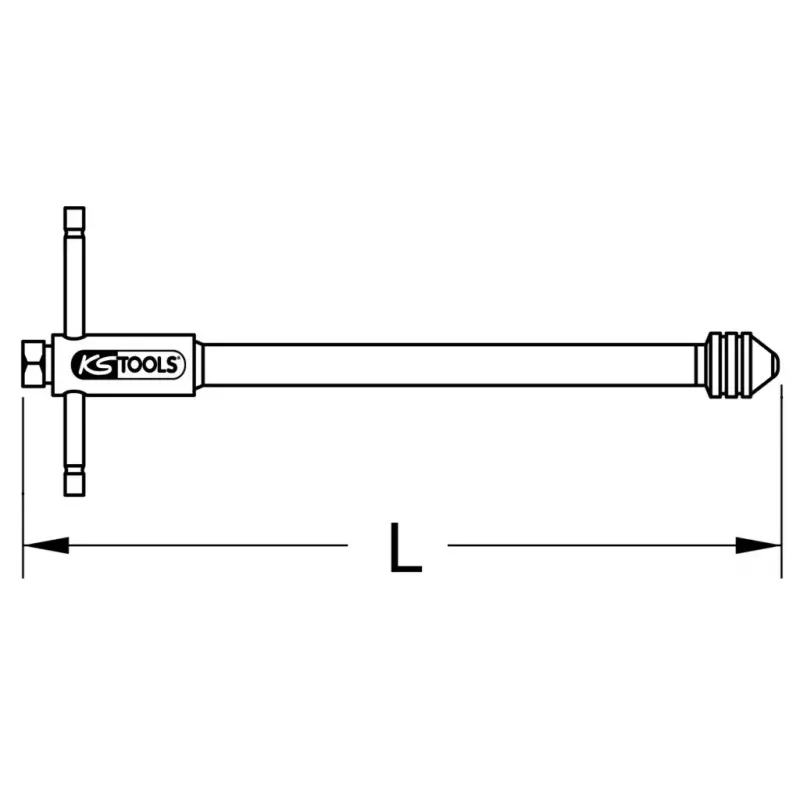 KS Tools 331.0665 apverčiamas reketinis sriegiklio laikiklis, M5-M12