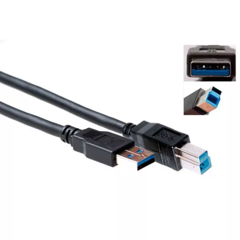 USB laidas ACT USB 3.2 Gen1 A kištukas - USB B kištukas 0,50 m