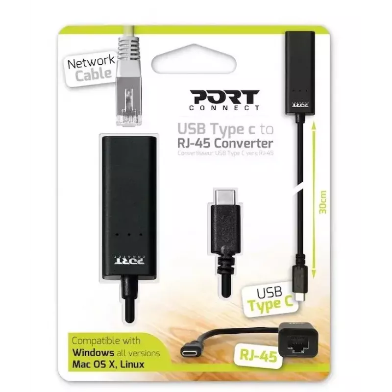 Nešiojamojo kompiuterio dokas Port Designs 900126 USB juodas 0.3m