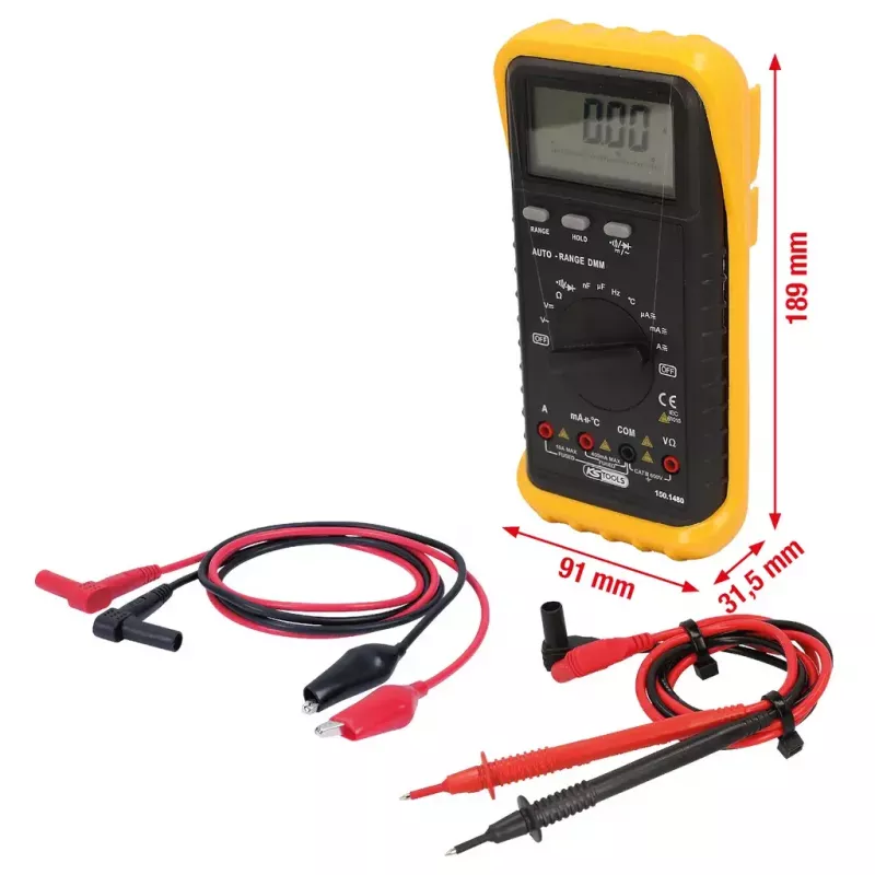 Multimetras KS Tools 150.1480 Svoris 834 g
