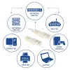 ACT 7 metrų U/UTP CAT6 komutacinis kabelis su RJ45 jungtimis, dramblio kaulo spalvos