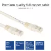 ACT 10 metrų U/UTP CAT6 komutacinis kabelis su RJ45 jungtimis, dramblio kaulo spalvos