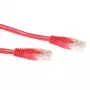 ACT raudonas 1,5 metro U/UTP CAT6 komutacinis kabelis su RJ45 jungtimis