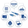 ACT mėlynas 0,5 metro U/UTP CAT6 kabelis su RJ45 jungtimis
