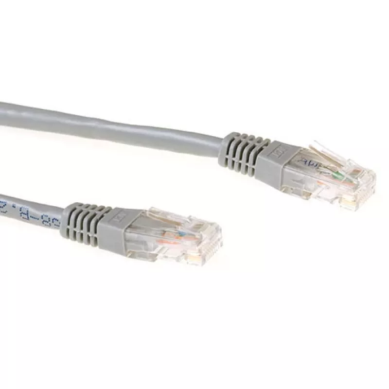 ACT pilkas 7 m LSZH U/UTP CAT6 komutacinis kabelis su RJ45 jungtimis