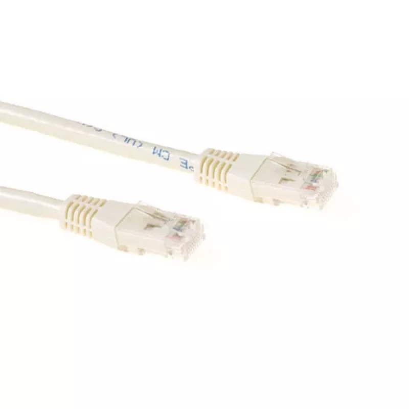 ACT Ivory 0,25 m U/UTP CAT6 komutacinis kabelis su RJ45 jungtimis