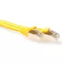 ACT geltonas 20 metrų LSZH SFTP CAT6A komutacinis kabelis be užkliūvančios dalies su RJ45 jungtimis
