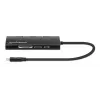 Manhattan USB-C dokas/šakotuvas su kortelių skaitytuvu, prievadai (x6): Ethernet, HDMI, USB-A (x3) ir USB-C, su maitinimo tiekimu (100 W) į USB-C prievadą (Pastaba: reikalingas papildomas USB-C sieninis įkroviklis ir USB-C laidas), universalus visiems įrenginiams, aliuminis, ekvivalentas DKT30CSDHPD3