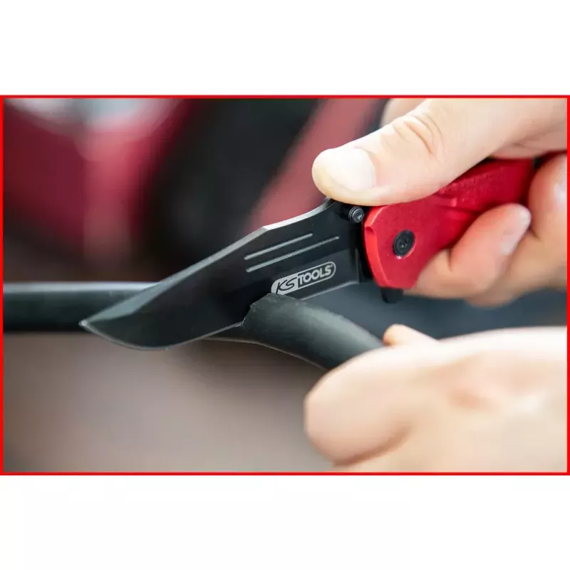 Kišeninis peilis Camper/scout KS Tools 907.2220 Juoda Raudona