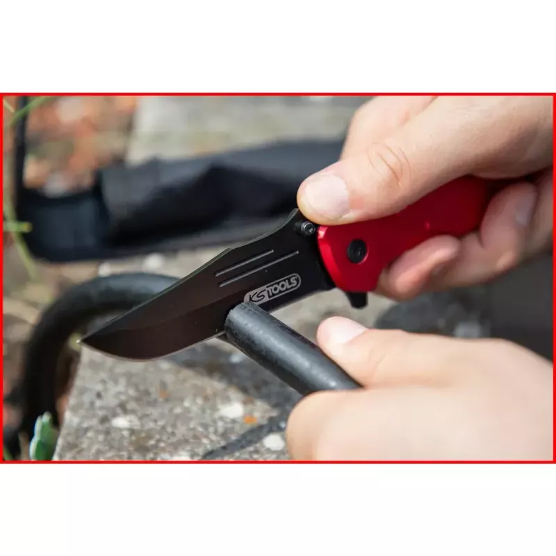 Kišeninis peilis Camper/scout KS Tools 907.2220 Juoda Raudona