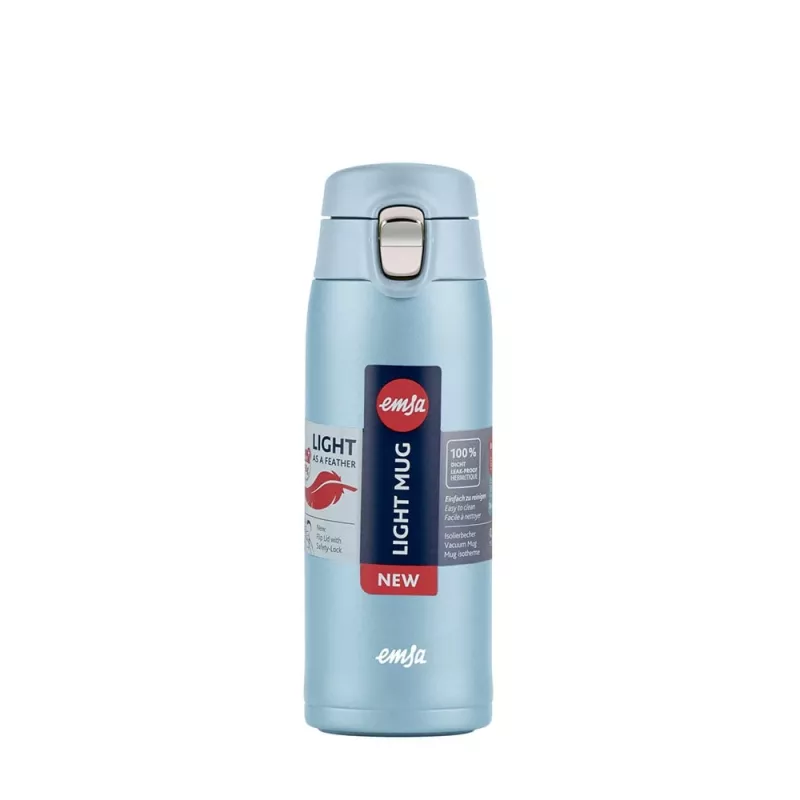 EMSA Light puodelis 400 ml mėlynas nerūdijančio plieno dangtelis polipropilenas
