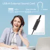 ACT AC9360 garso plokštė USB 3,5 mm ausinių jungtis 4 mygtukai