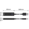 ACT AC9360 garso plokštė USB 3,5 mm ausinių jungtis 4 mygtukai