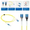 ACT 10 metrų vienmodis 9/125 OS2 Polarity Twist uniboot dvipusis šviesolaidinis komutacinis kabelis su CS - LC jungtimis