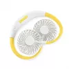 Unold Neck Fan Breezy White, balta, geltona, 2 ventiliatoriai, 8 val., kaklo ventiliatorius, balta, 1 vnt.