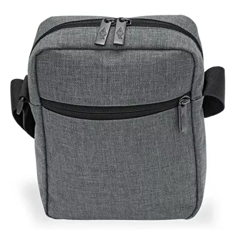 Messenger bag WEDO 59 350512 — Polyester Pilka unisex shoulder/handbag, zipper closure