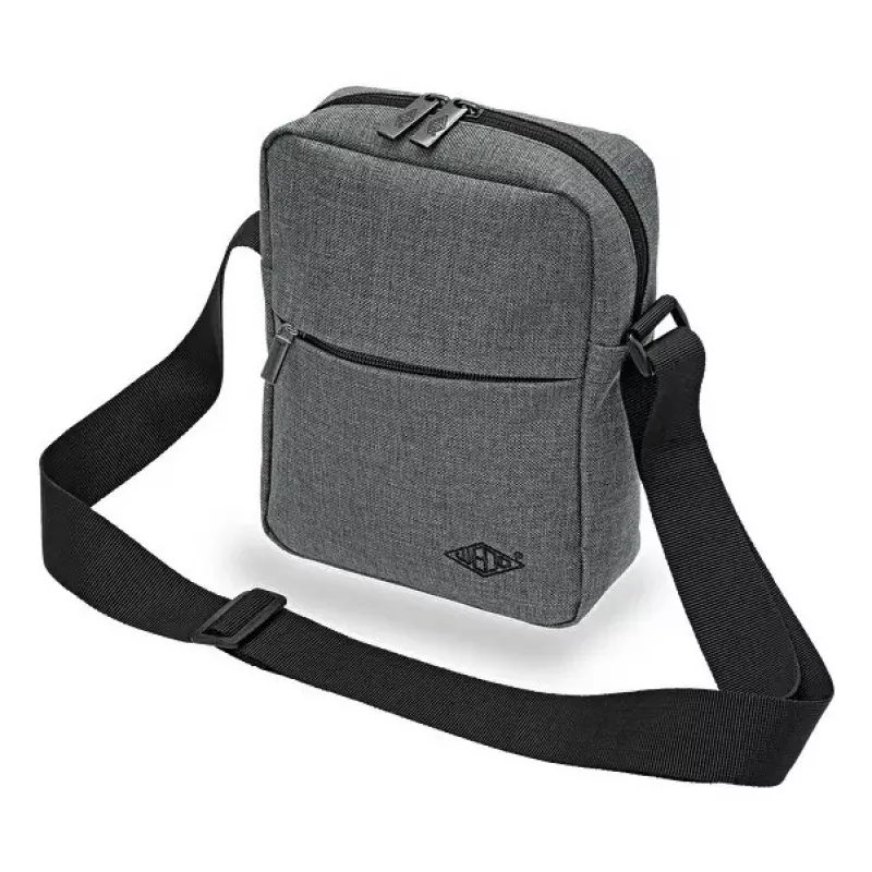 Messenger bag WEDO 59 350512 — Polyester Pilka unisex shoulder/handbag, zipper closure