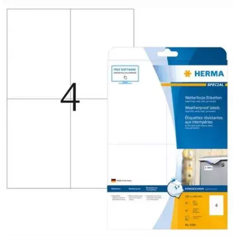 Lipnioji etiketė, stačiakampė HERMA 4598