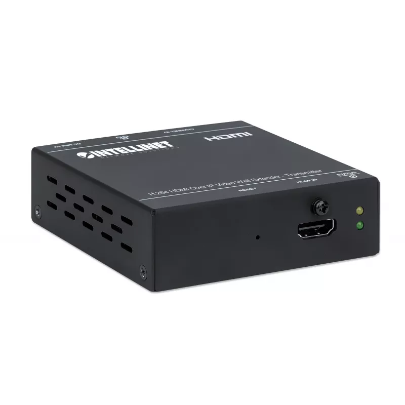 Intellinet H.264 HDMI Over IP Video Wall Extender - Transmitter Distribues an H.264-compressed 1080p HDMI Signal up to 500 m (1,640 ft.) Over a Network; Video Wall, Unicast & Multicast Streaming; Mountable, Juoda