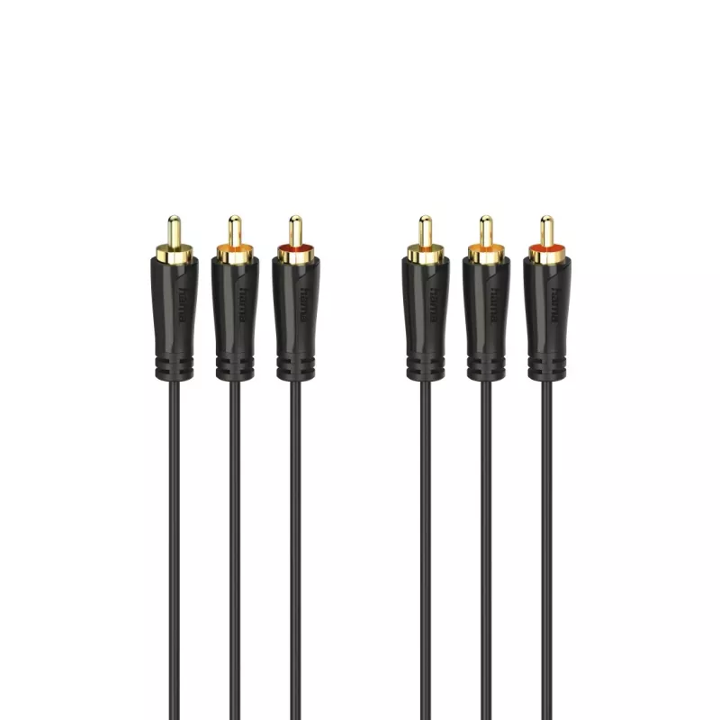 Hama 00205150 garso laidas 1,5 m 3 x RCA juodas