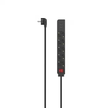 Hama 00223184 maitinimo prailgintuvas 1,4 m 5 kintamosios srovės lizdai (-ų) Vidaus Juoda