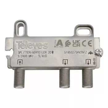 Kabelio skirstytuvas Televes 519502 Nerūdijantis plienas 5-2400 MHz