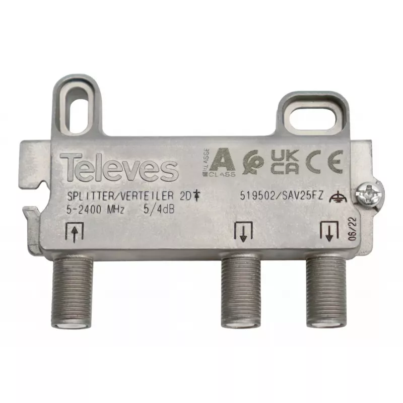 Kabelio skirstytuvas Televes 519502 Nerūdijantis plienas 5-2400 MHz