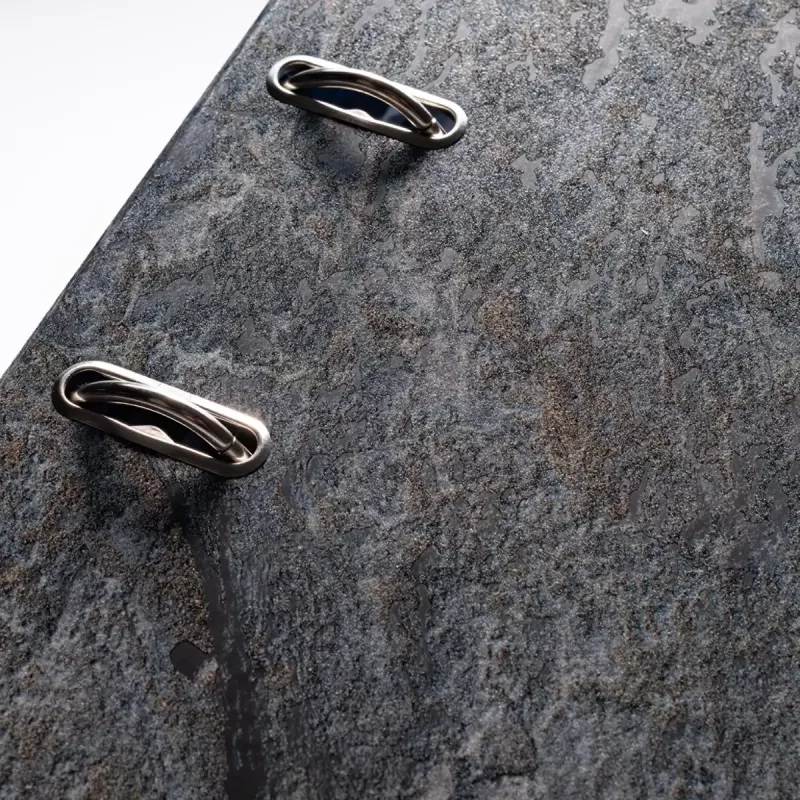 HERMA Stone segtuvas žiedais A4 Pilkas Q-žiedo Laikymui 285x70x315mm