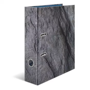 HERMA Stone segtuvas žiedais A4 Pilkas Q-žiedo Laikymui 285x70x315mm
