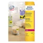 Lipnios etiketės Avery L6006-25 Suapvalintas stačiakampis Nuimamos Geltonos