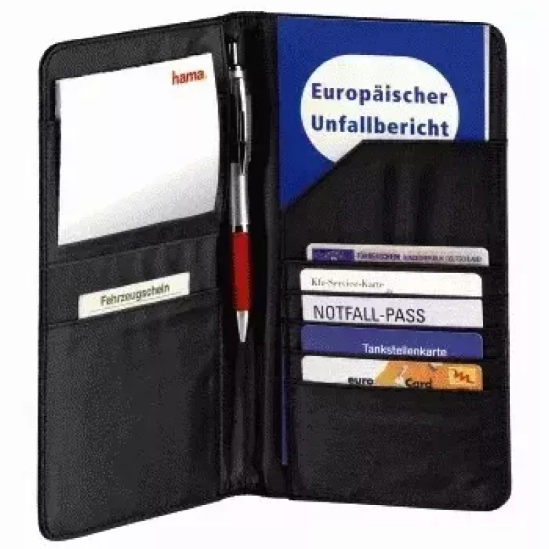Hama 00083970 piniginė / kortelių dėklas / kelionės dokumentų laikiklis Juoda Poliesteris