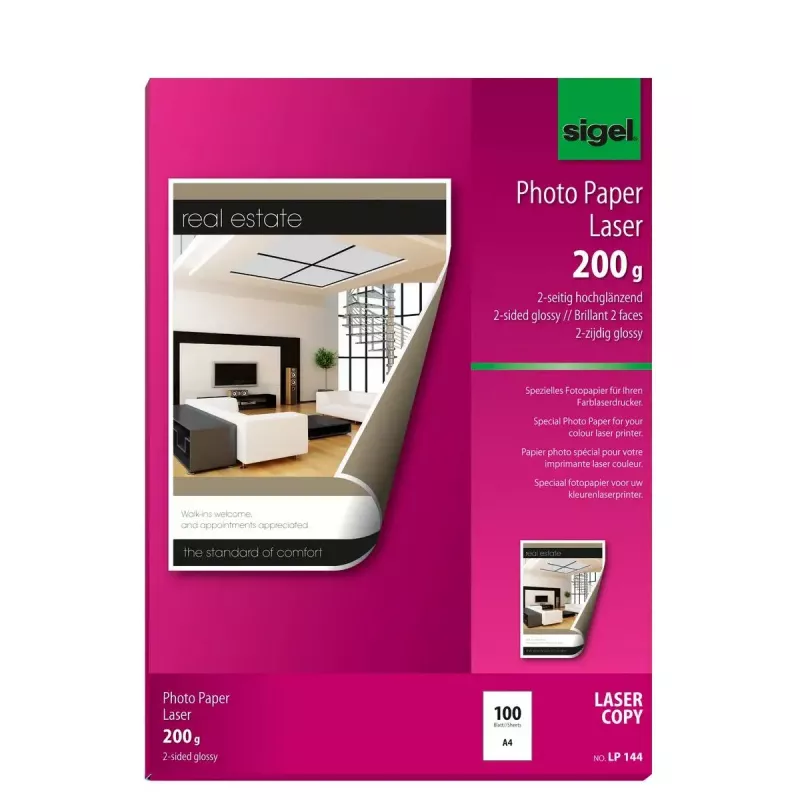 Blizgus fotopopierius Sigel LP144 A4 200 g/m²