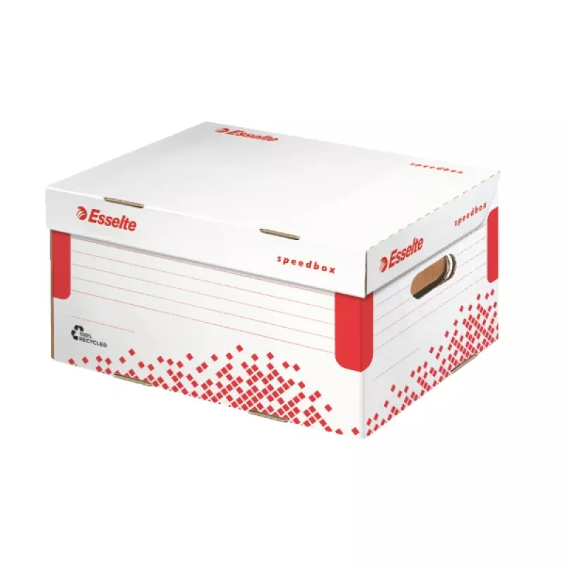 Esselte Archiving Container Speedbox FSC® A4, raudona, balta, A4, 290 g, 252 x 355 x 193 mm