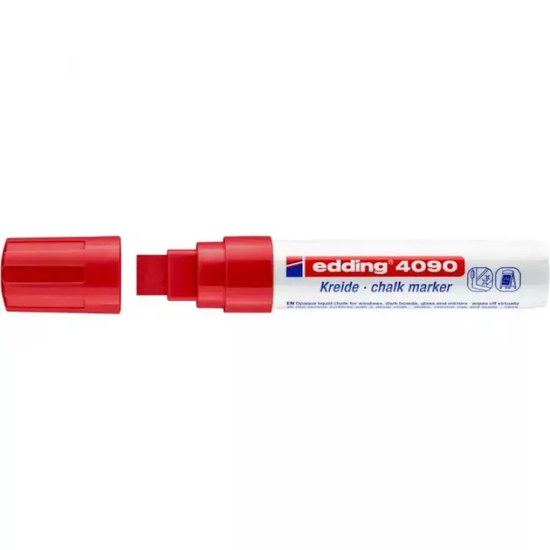 Kreidos žymeklis Edding 4090 kaltinis raudonas