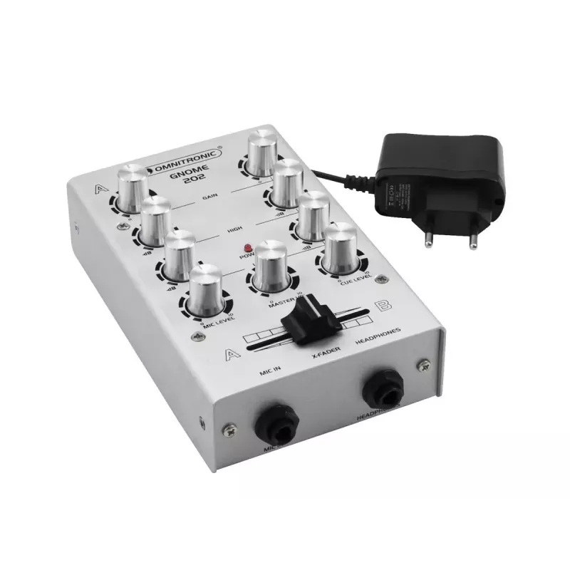 Garso maišytuvas Omnitronic 10006881 2 kanalų 20 - 20000 Hz sidabrinis