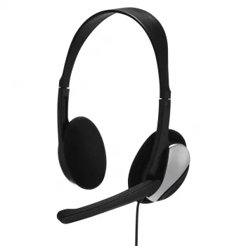 Hama Essential HS 200 Ausinės Laidinės Ant galvos Skambučiai / Muzika Juoda, Sidabrinė