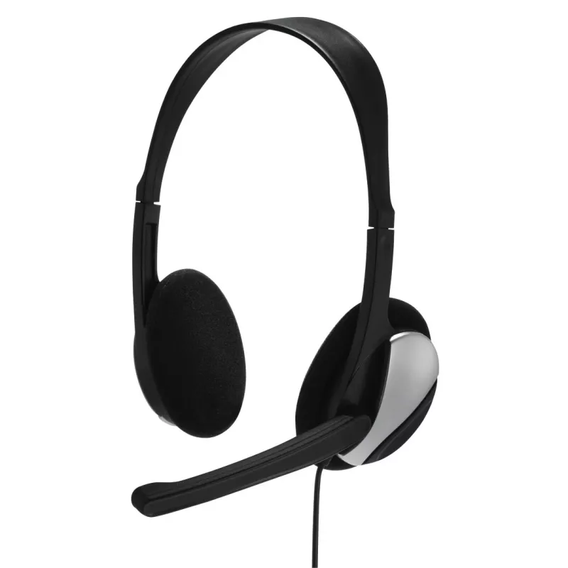 Hama Essential HS 200 Ausinės Laidinės Ant galvos Skambučiai / Muzika Juoda, Sidabrinė