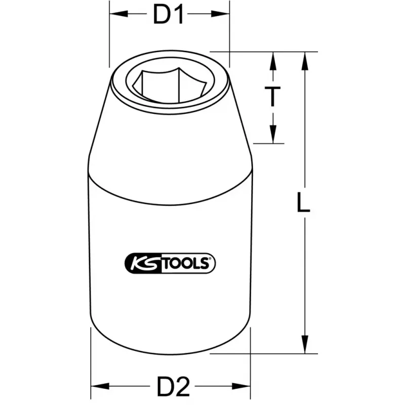 Socket KS Tools 911.1253 1/2 colio pavara 1 galvutė 50 g