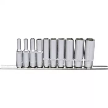 Lizdų rinkinys KS Tools 917.0610 1/4 colio pavara 10 lizdų galvučių