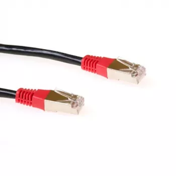 ACT juodas 0,5 metro LSZH F/UTP CAT5E sujungimo laidas kryžminis su RJ45 jungtimis