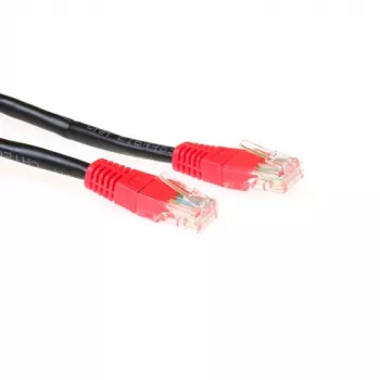 ACT juodas 2 metrų U/UTP CAT5E kryžminis komutacinis kabelis su RJ45 jungtimis