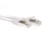 ACT baltas 0,5 metro SFTP CAT6A komutacinis kabelis su neužkabinamomis RJ45 jungtimis